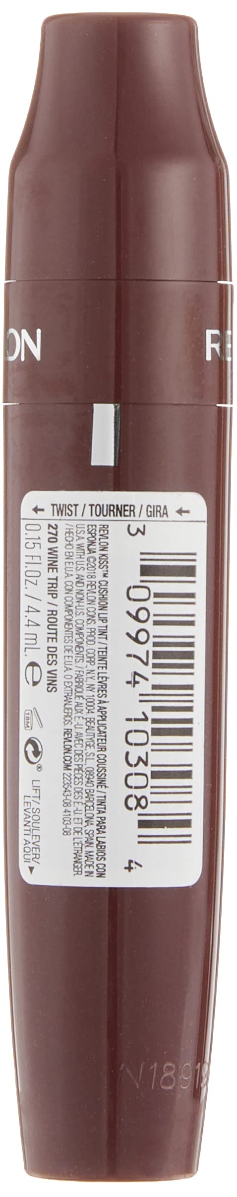 REVLON Kiss Cushion Lip Tint Lipstick, Wine Trip