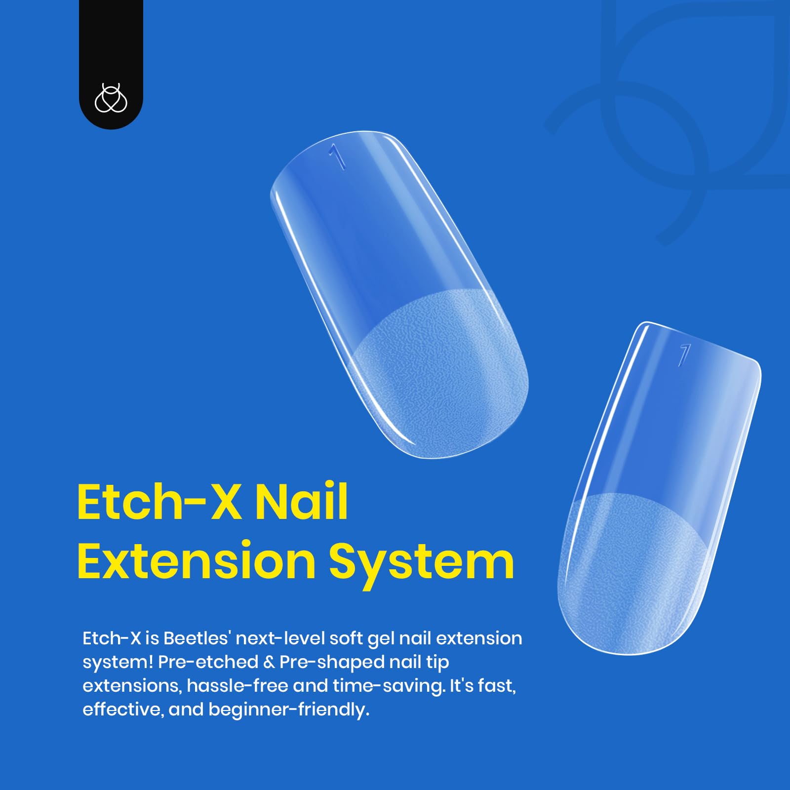 Beetles Gel Nail Tips Easy Medium Square Nail Extension 504Pcs Pre shaped Half Matte Nail Tips Press on Gelly Tips Full Cover False Nails Soak off Acrylic Nails Valentine's Day Gifts for Women