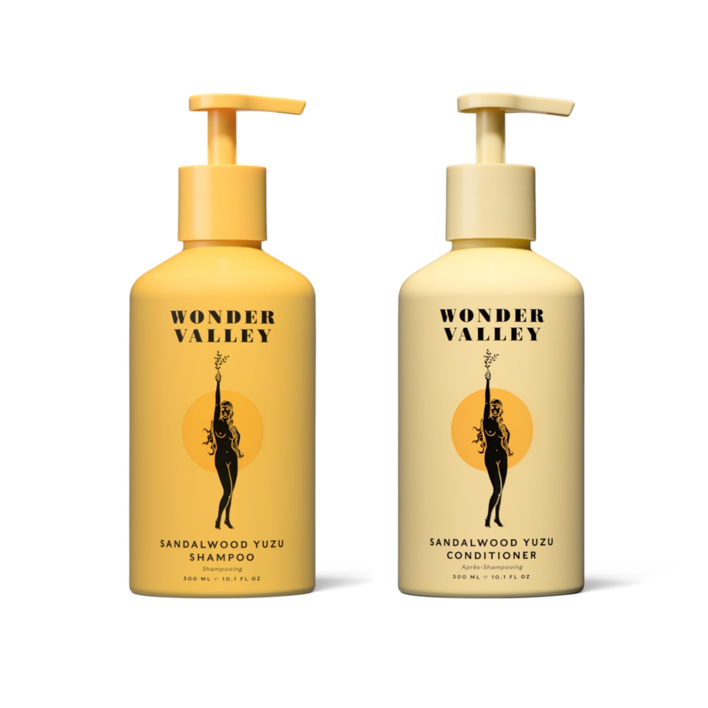 WONDER VALLEY - Sandalwood Yuzu Shampoo + Conditioner BUNDLE | Vegan, Cruelty-Free, Sulfate-Free (10.1 fl oz | 300 ml)