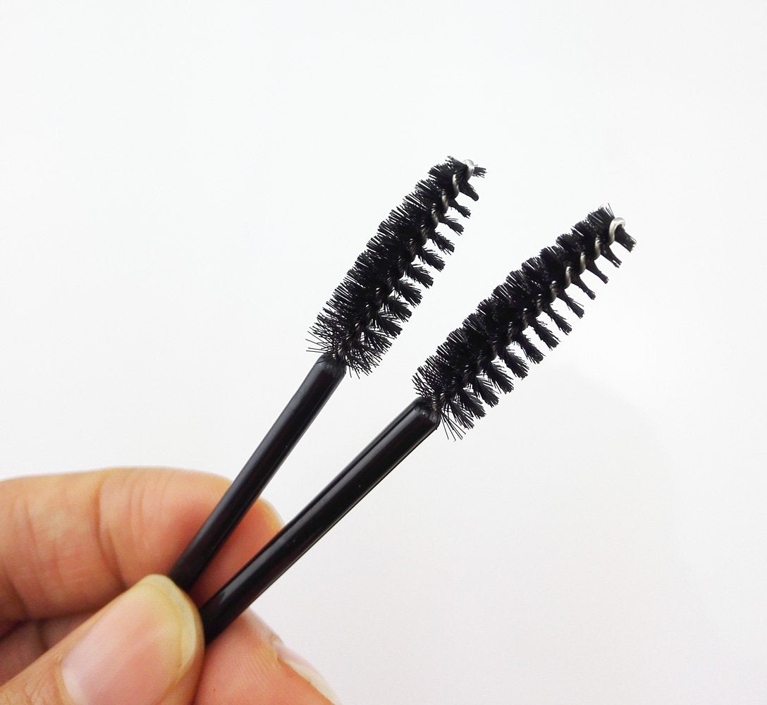 Yueton Pack Of 100 Disposable Eyelash Brushes Wands Mascara Applicator