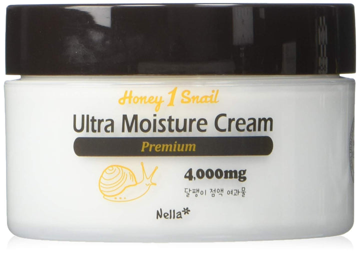 Nella Honey 1 Snail Ultra Moisture Cream, Enriched Snail Extract 4,000 Mg, Korean Beauty, 80 Ml
