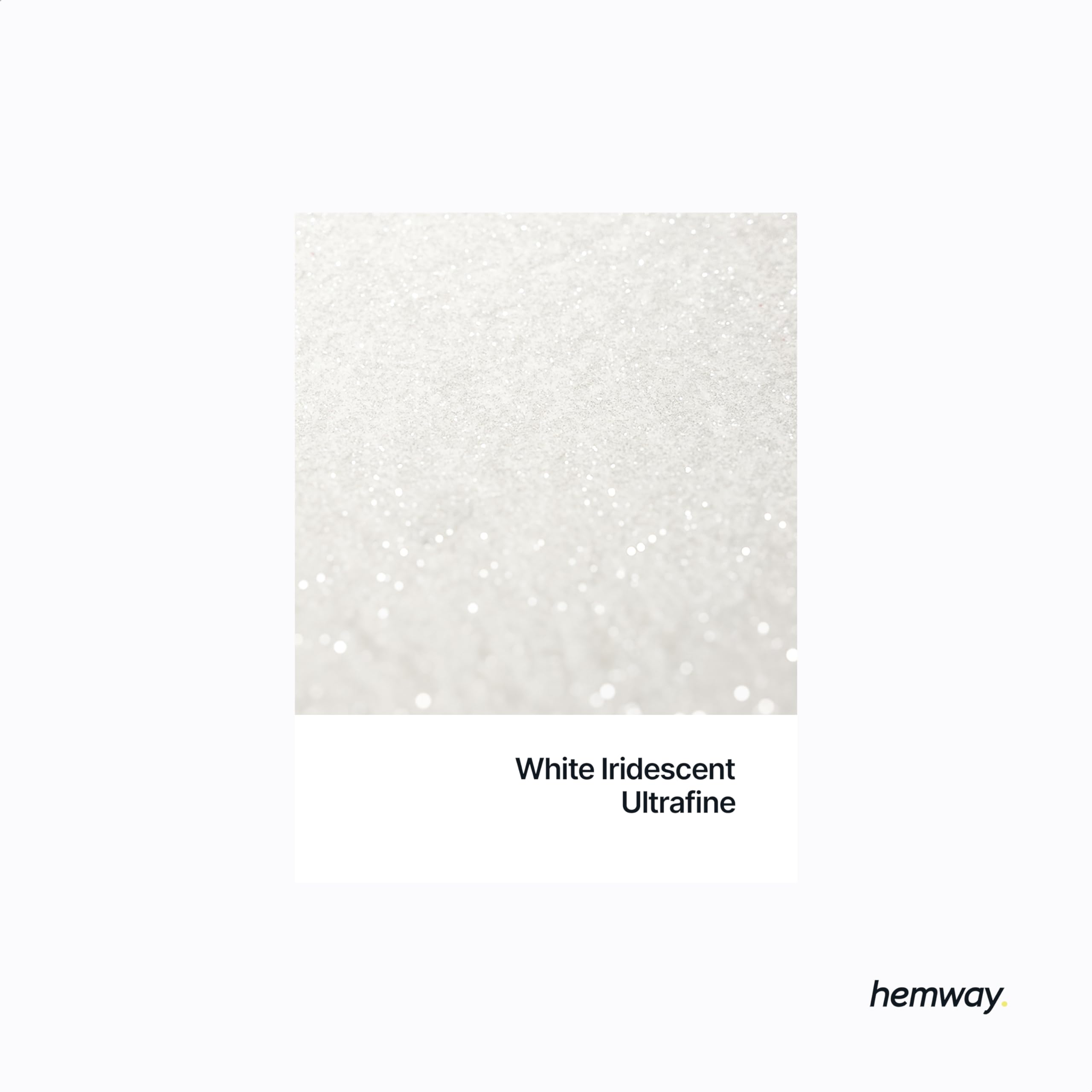 Hemway Premium Ultra Sparkle Glitter Multi Purpose Metallic Flake for Nail Art, Cosmetic Graded, Makeup, Festival, Party, Hair, Body and Eyes 100g / 3.5oz - White Iridescent