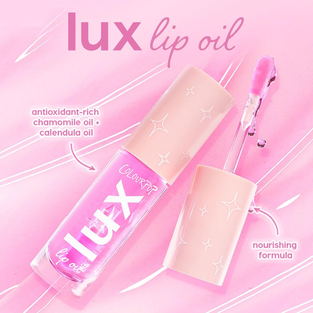 ColourPop Lux Lip Oil - Hydrating, Sheer Tinted Lip Oil Formulated with Antioxidant-Rich Chamomile Extract & Calendula Oil - Non-Greasy, Nourishing Soft-Warm Nude Lip - Skinny Dip (0.16 oz)