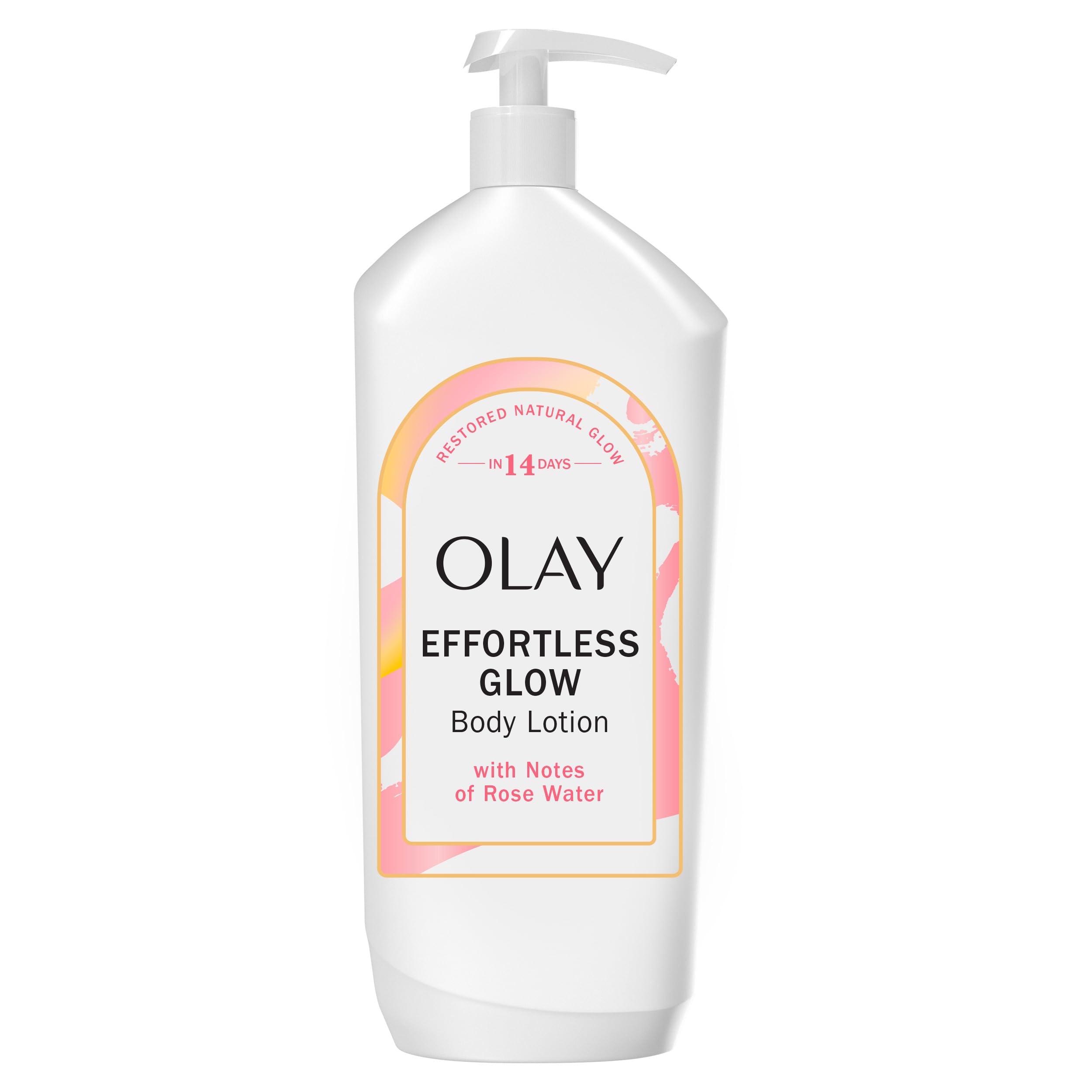 Olay Effortless Glow Hydrating Body Lotion for Women, Restore Skin's Natural Glow, Absorbs Instantly, Notes of Rose Water Scent, 18 fl oz