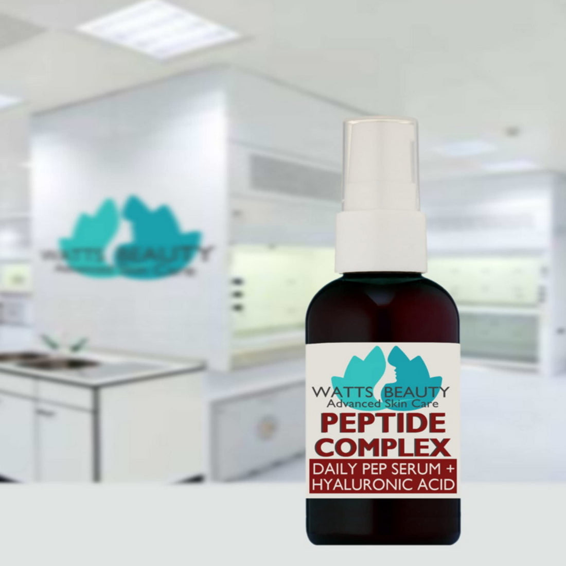 Watts Beauty Peptide - Hyaluronic Acid Concentrated Serum Complex with L - Arginine & Silk Amino Acids- 2oz