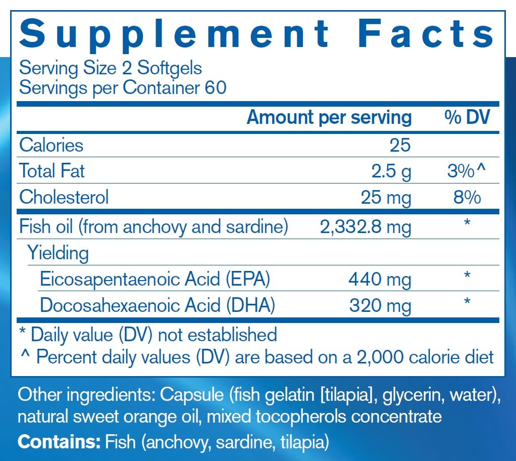 Pharmax Finest Pure Fish Oil Capsules | Supports Brain Function | 120 Capsules