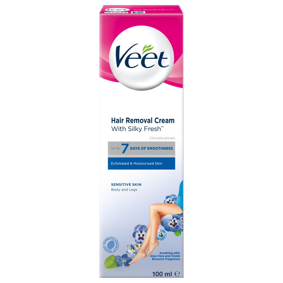 Veet Hair Removal Cream Sensitive Skin with Aloe Vera & Vitamin E (100ml)