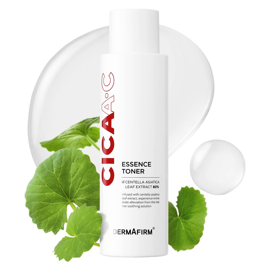 DERMAFIRM Cica AC Essence Toner 5.07 fl oz | Centella Toner AHA BHA Toner Exfoliating Toner Salicylic Acid Toner Brightening Toner Soothing Toner | K Beauty Facial Toner for Dry, Oily & Sensitive Skin