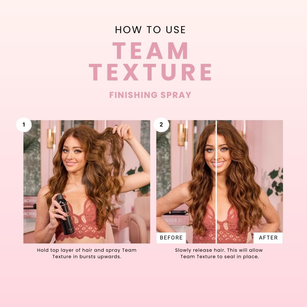 The Beachwaver Co. Haircare Team Texture Spray - Full Size (6.3 Fl Oz) | Vegan Volumizing & Texturizing Spray for Hair | Enhances Volume, Adds Texture and Flexible Hold