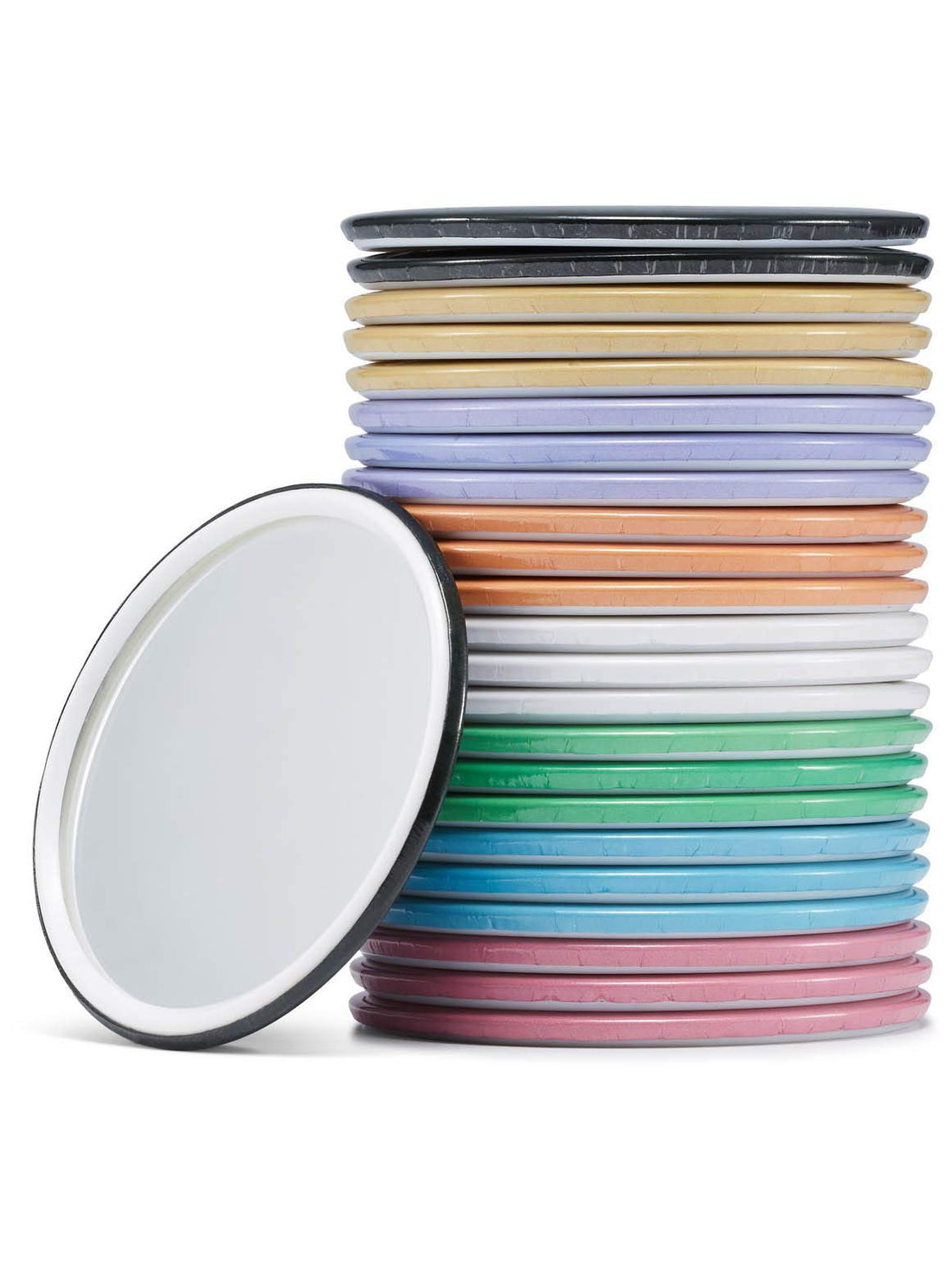 Compact Mirror Bulk Round Makeup Glass Mirror for Purse Great Gift 2.5 Inch 8 Colors Pack of 24
