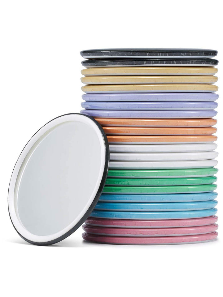 Compact Mirror Bulk Round Makeup Glass Mirror for Purse Great Gift 2.5 Inch 8 Colors Pack of 24