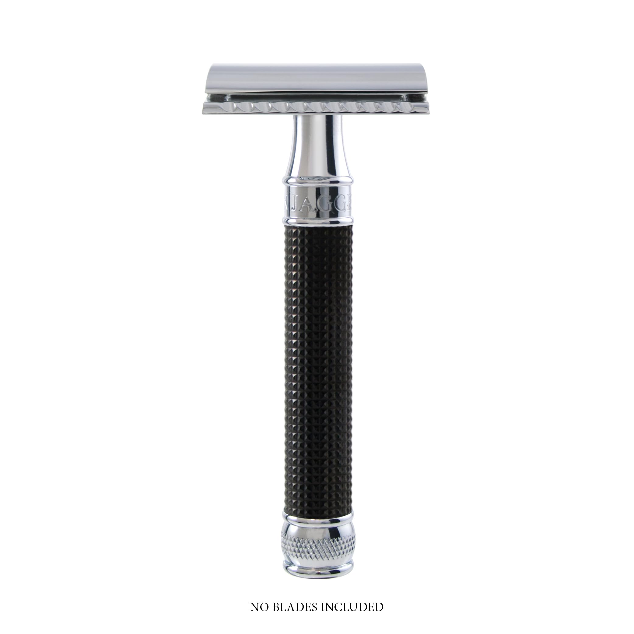 Edwin Jagger Regular Handle, Black Chrome Laser 3D Diamond: Double Edge Safety Razor, Regular Handle, Black Chrome Laser 3D Diamond