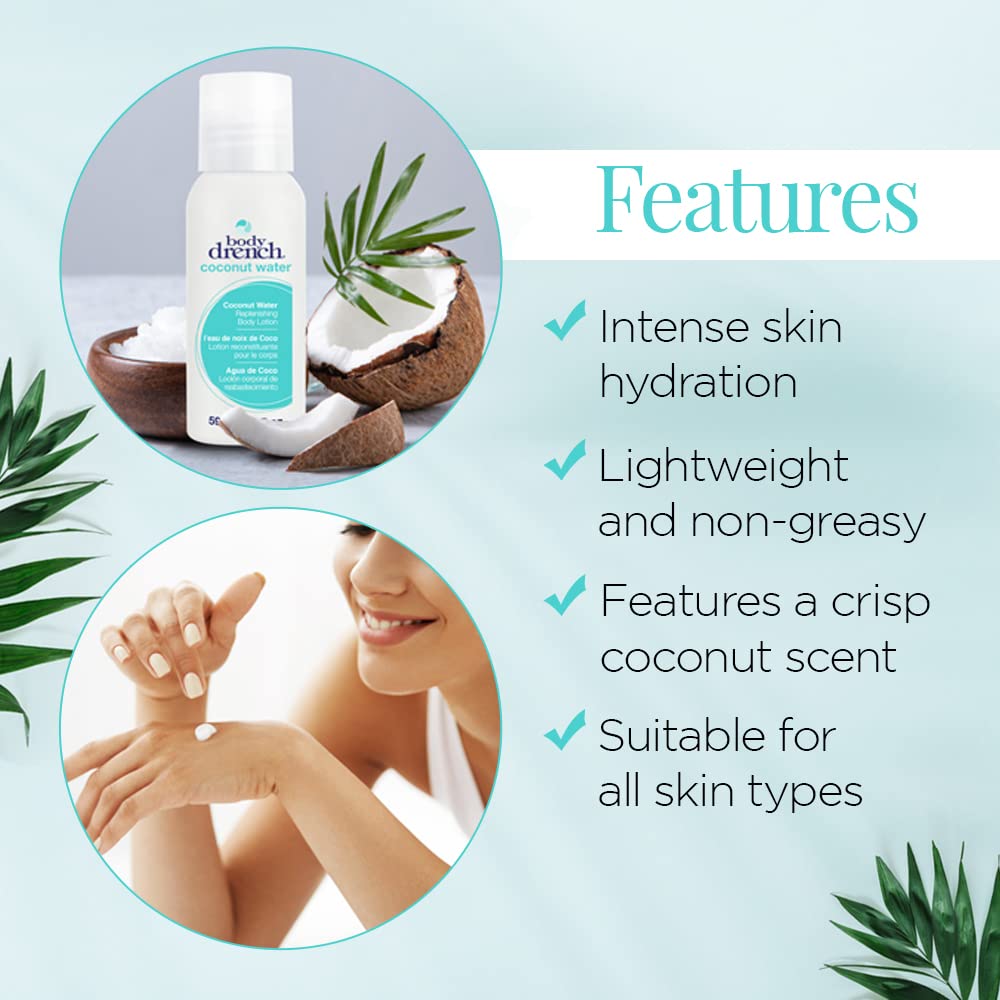 Body Drench Coconut Water Replenishing Lotion, 2 Fluid Ounce