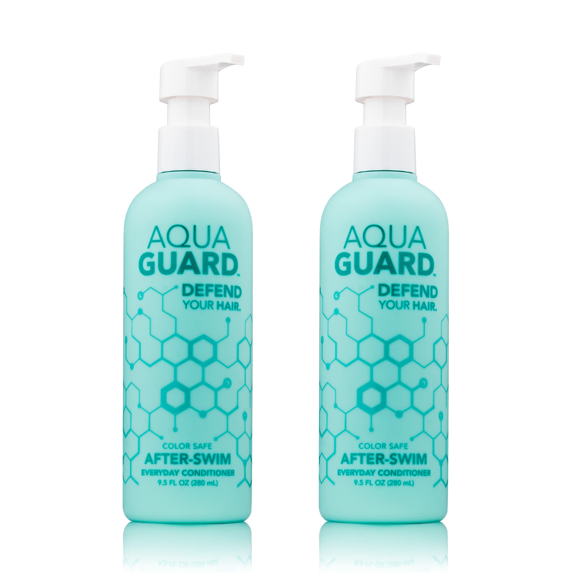 AquaGuard Everyday Conditioner for Damaged & Brittle Hair - Smoothes, Softens & Protects Hair - Paraben and Gluten Free, Vegan, Color Safe, Leaping Bunny Certified (2 Bottles)