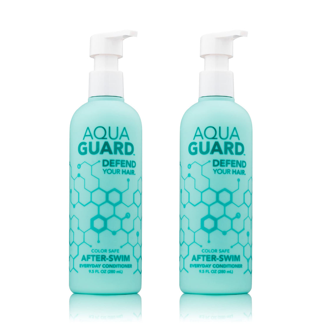 AquaGuard Everyday Conditioner for Damaged & Brittle Hair - Smoothes, Softens & Protects Hair - Paraben and Gluten Free, Vegan, Color Safe, Leaping Bunny Certified (2 Bottles)