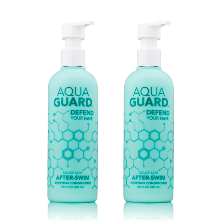 AquaGuard Everyday Conditioner for Damaged & Brittle Hair - Smoothes, Softens & Protects Hair - Paraben and Gluten Free, Vegan, Color Safe, Leaping Bunny Certified (2 Bottles)