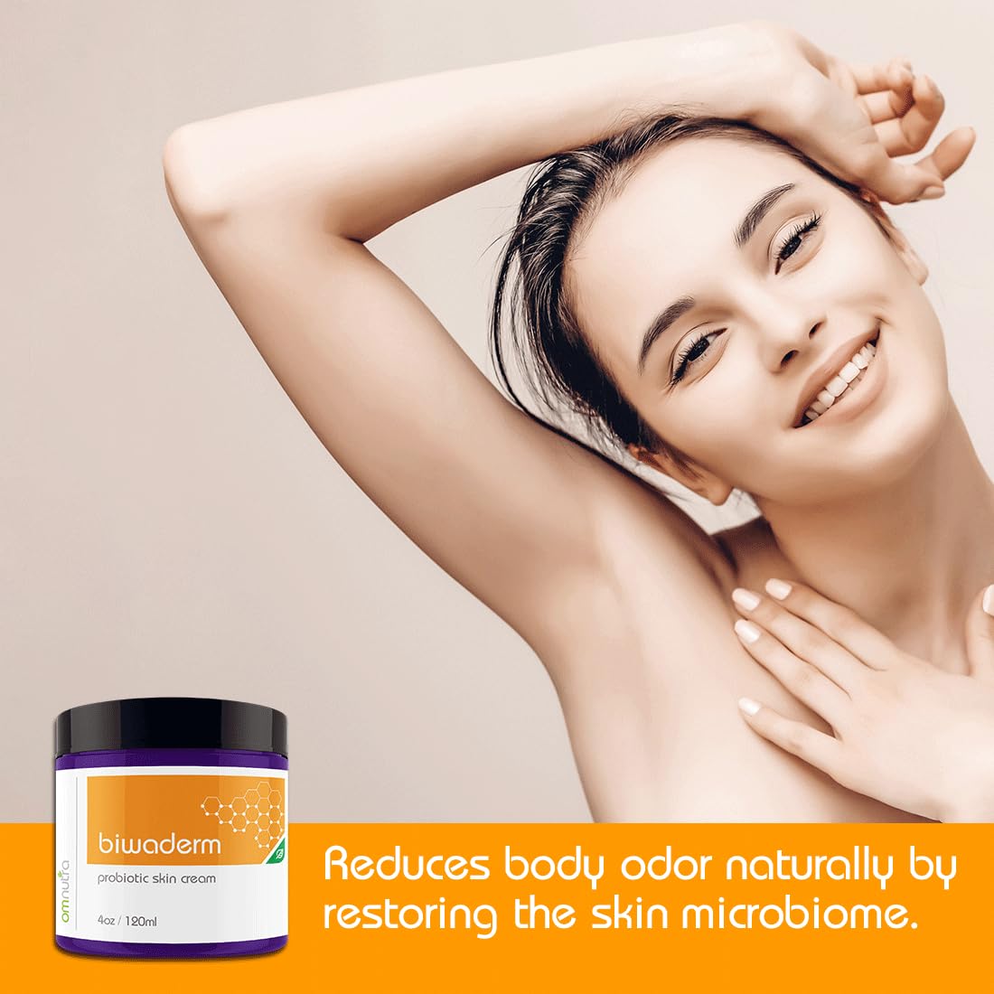 OmNutra Biwaderm Probiotic Skin Cream - 4OZ Organic Based Topical Probiotics for Skin Care Eczema Treatment Psoriasis Treatment for Folliculitis Treatment Pure Aloe Vera Gel 4oz