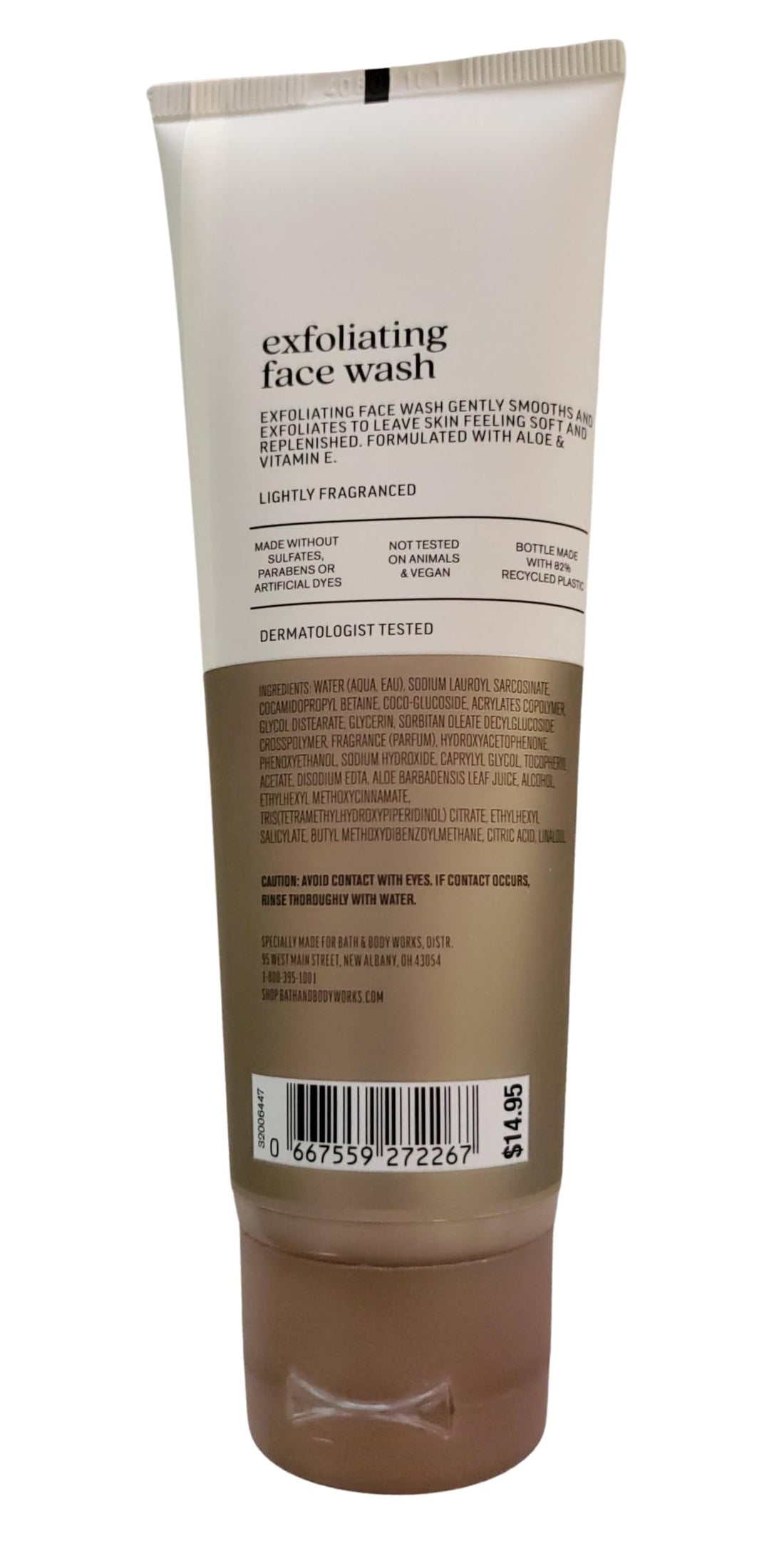 Bath and Body Works Exfoliating Face Wash With Aloe + Vitamin E 4 Ounces