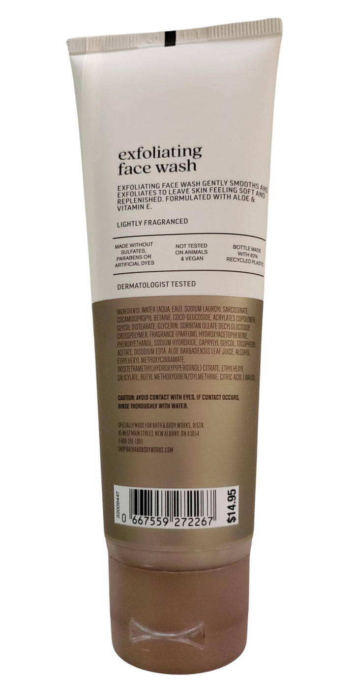 Bath and Body Works Exfoliating Face Wash With Aloe + Vitamin E 4 Ounces