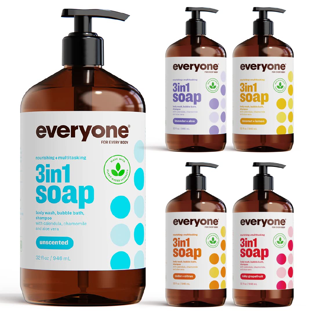 Everyone 3-in-1 Soap, Coconut and Lemon, 32 Fl Oz (Pack of 1)