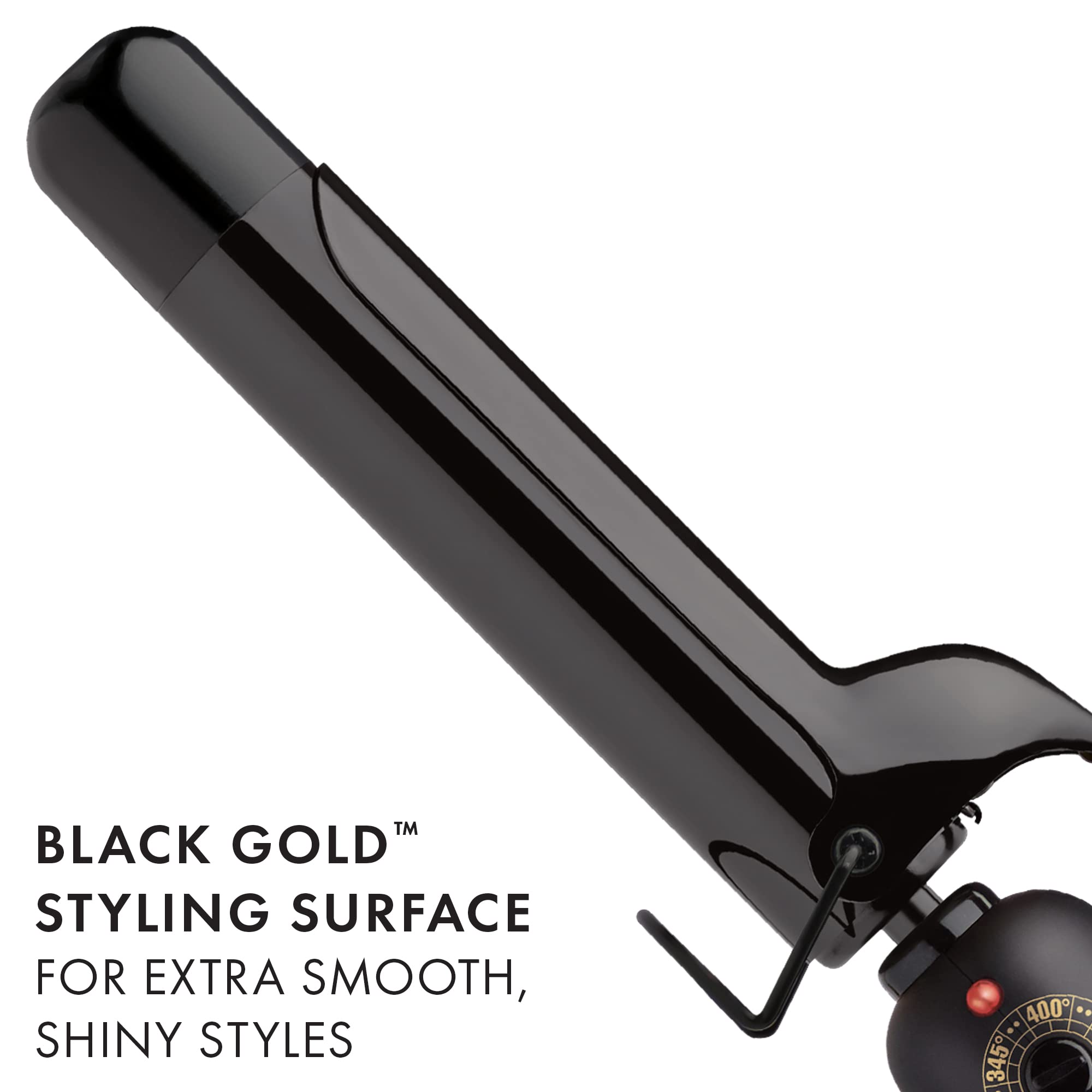 Hot Tools Professional Black Gold Curling Iron/ Wand for Long Lasting Curls, 1 Ã‚¼ Inches