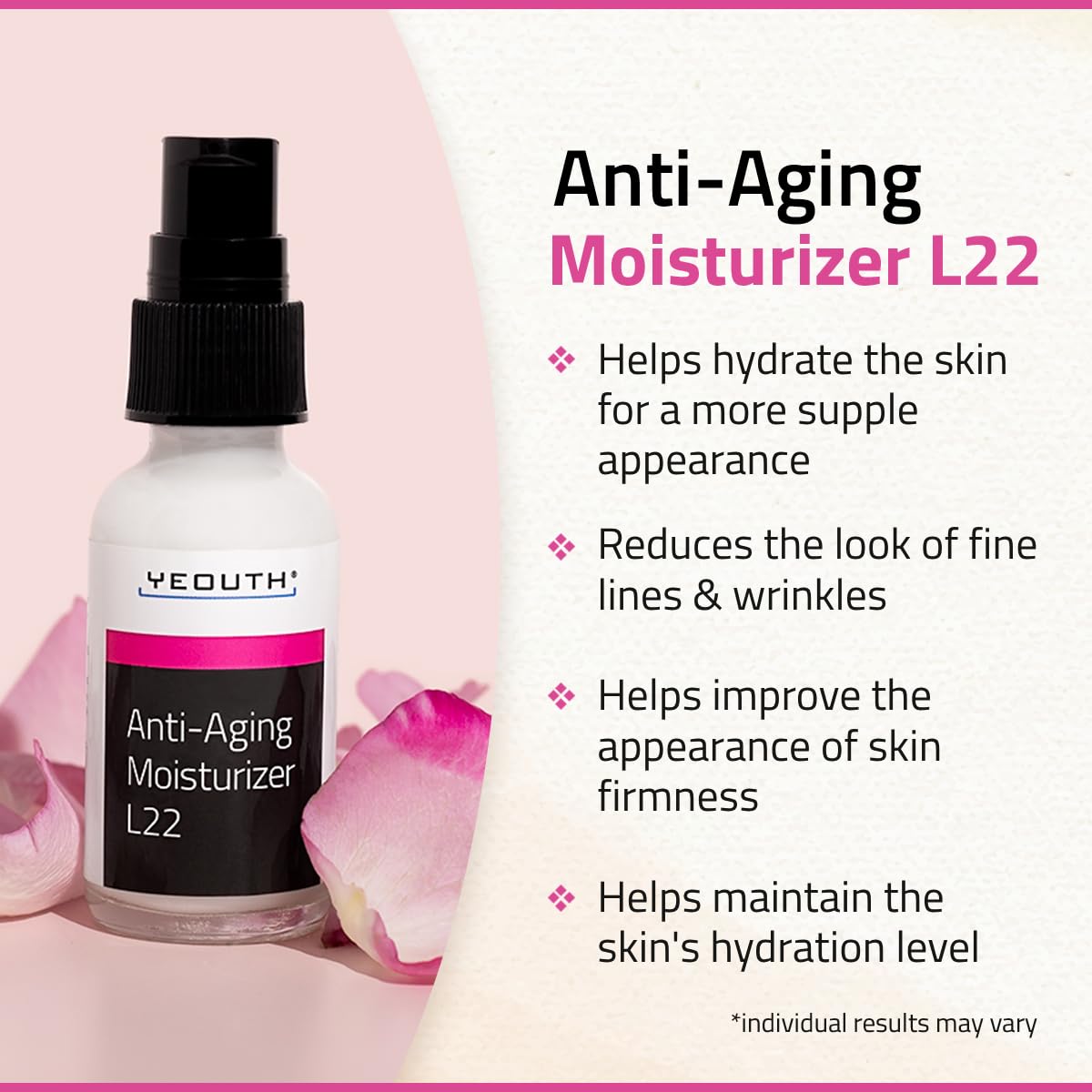 Best Anti-aging Moisturizer With New Patented L22 From YEOUTH