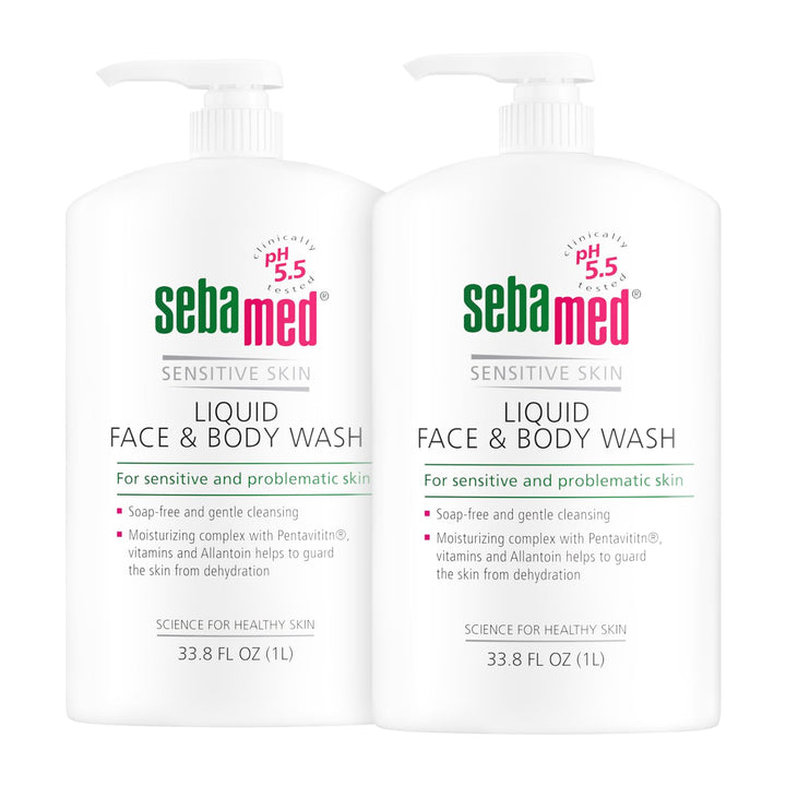 Sebamed Paraben-Free Liquid Face & Body Wash 33.8 Ounce (Pack Of 2)