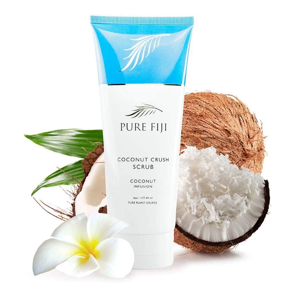 PURE FIJI Bath Gift Set Hydrate & Polish Kit - Spa Gift Sets For Women and Men Include - Coconut Body Scrub and Hydrate Body Lotion for Dry Skin - Spa Gift Sets For Women, Scent Coconut