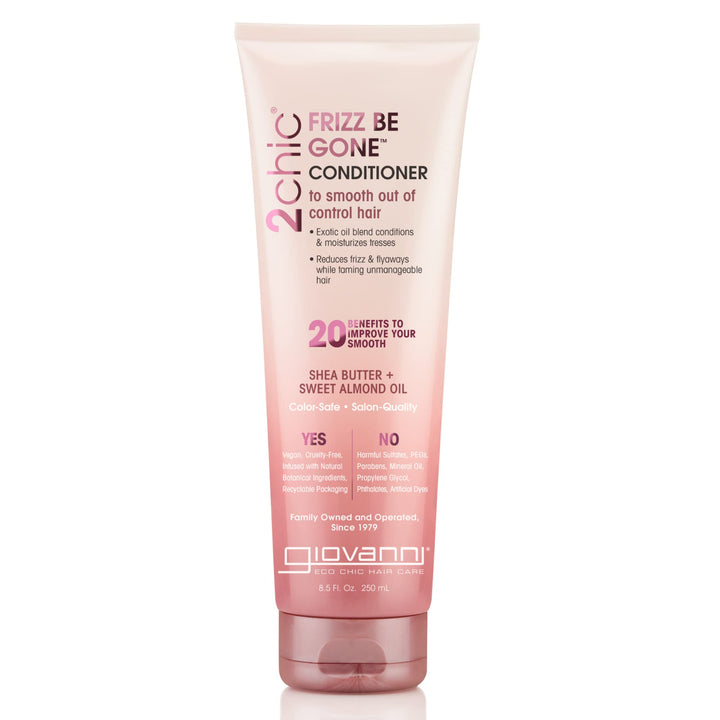 2chic Frizz Be Gone Conditioner, Shea Butter Almond 8.5 Oz by Giovanni Cosmetics