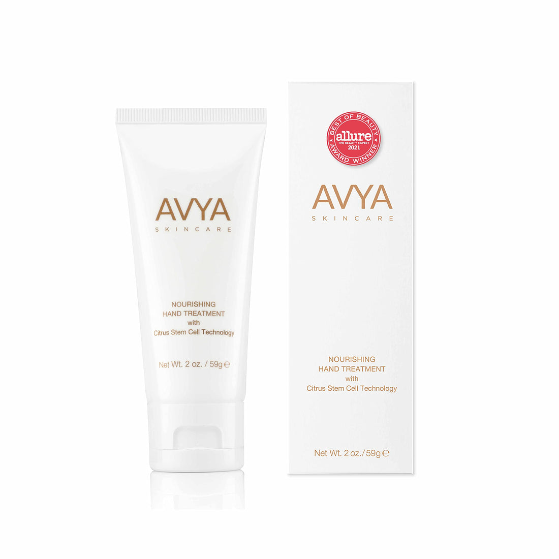 AVYA Hydrating Hand Lotion for Dry Skin – Nourishing Hand Healing Treatment for Dry and Ashy Skin/Hyaluronic Acid and Citrus Stem Cell Technology/Advanced Ayurvedic Skincare (2oz)