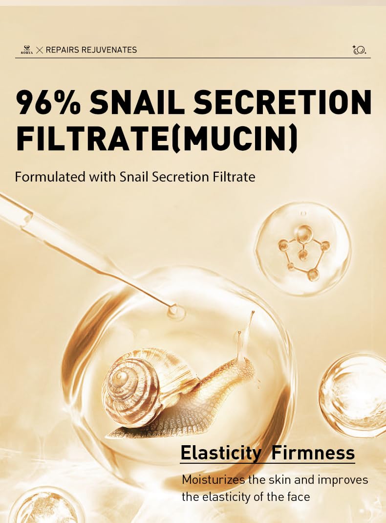 Advanced Snail Mucin serum 96% Power Repairing Ultimate Anti-Aging Solution face Hydration and Moisture, Improve Skin Vitality Advanced Snail Mucin Serum 96%: Transformative Hydration & Skin Renewal