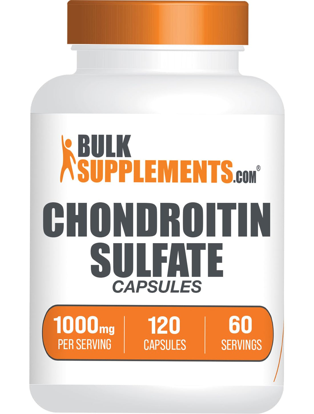 BulkSupplements.com Chondroitin Sulfate Capsules - Chondroitin Sulfate Supplements, Chondrotin Sulfate 1000 mg - Bone & Joint Supplement, Gluten Free, 2 Capsules per Serving, 120 Capsules