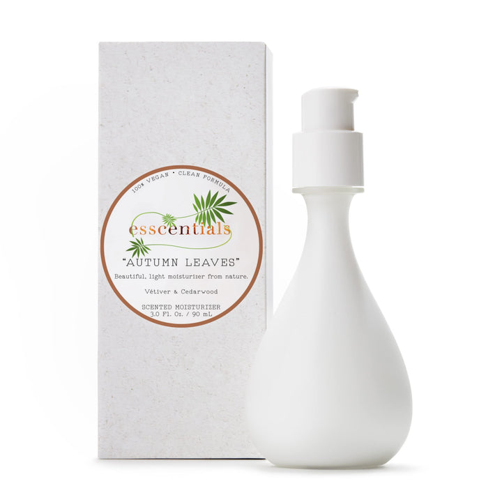 ESSCENTIALS Autumn Leaves Moisturizer | Lightweight, Moisturizing Lotion Featuring Subtle Notes Of VÃƒ©tiver & Cedarwood, 3.0 oz / 90mL