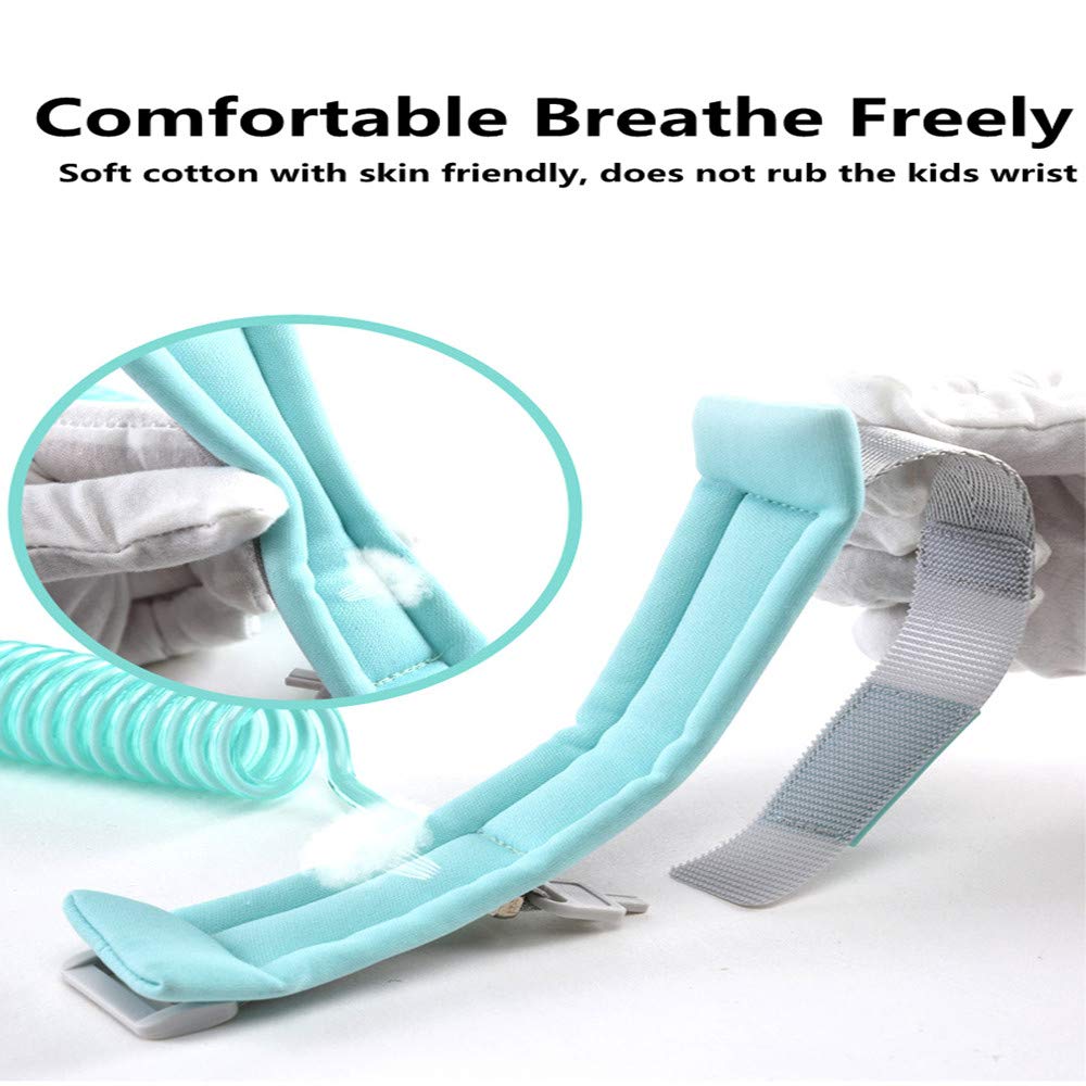 Fzbjayoon 2 in 1 Baby Leash Anti Lost Wrist Link for Toddlers Toddler Harness,Baby Leash,Leash for Toddlers,Wrist Leashes(Green 2.5M)