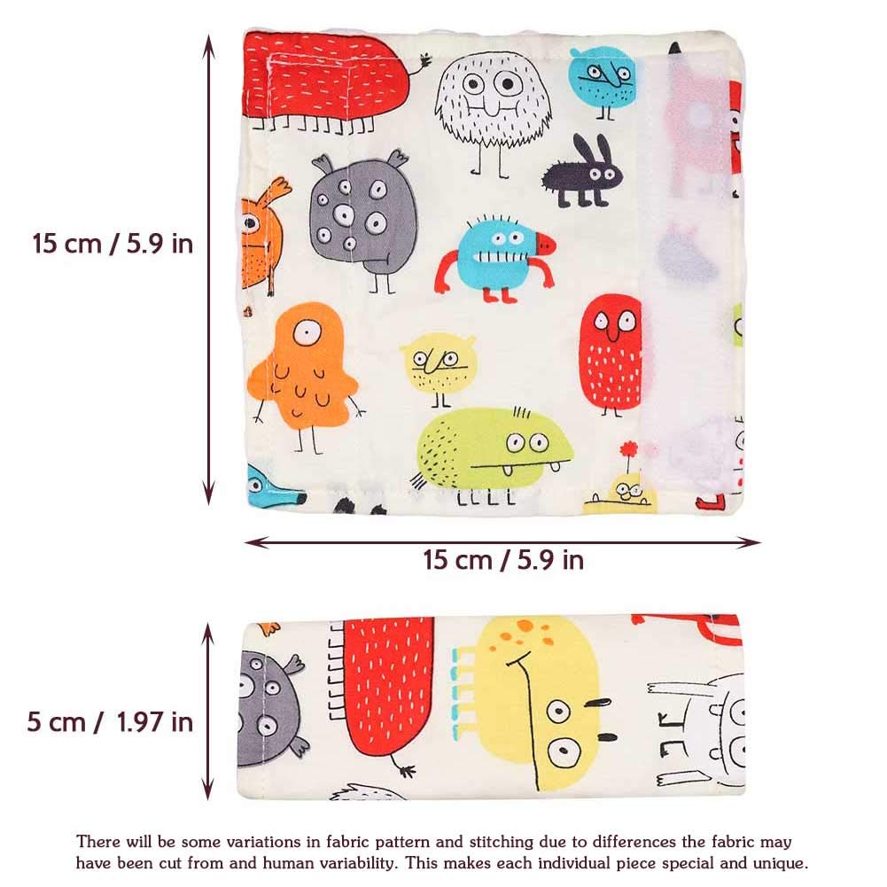 DILIMI Baby Car Seat Neck Cover, 2Pcs Spaceship Car Seat Belt Cover Pad, Shoulder Strap Protectors, Seat Belt Covers Cushion for Boy Girl (Litter Monster)