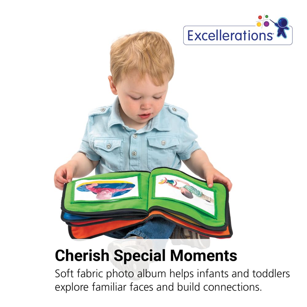 Excellerations Fabric Photo Album 13 Pockets for Kids and Families, Social Emotional Development Tool