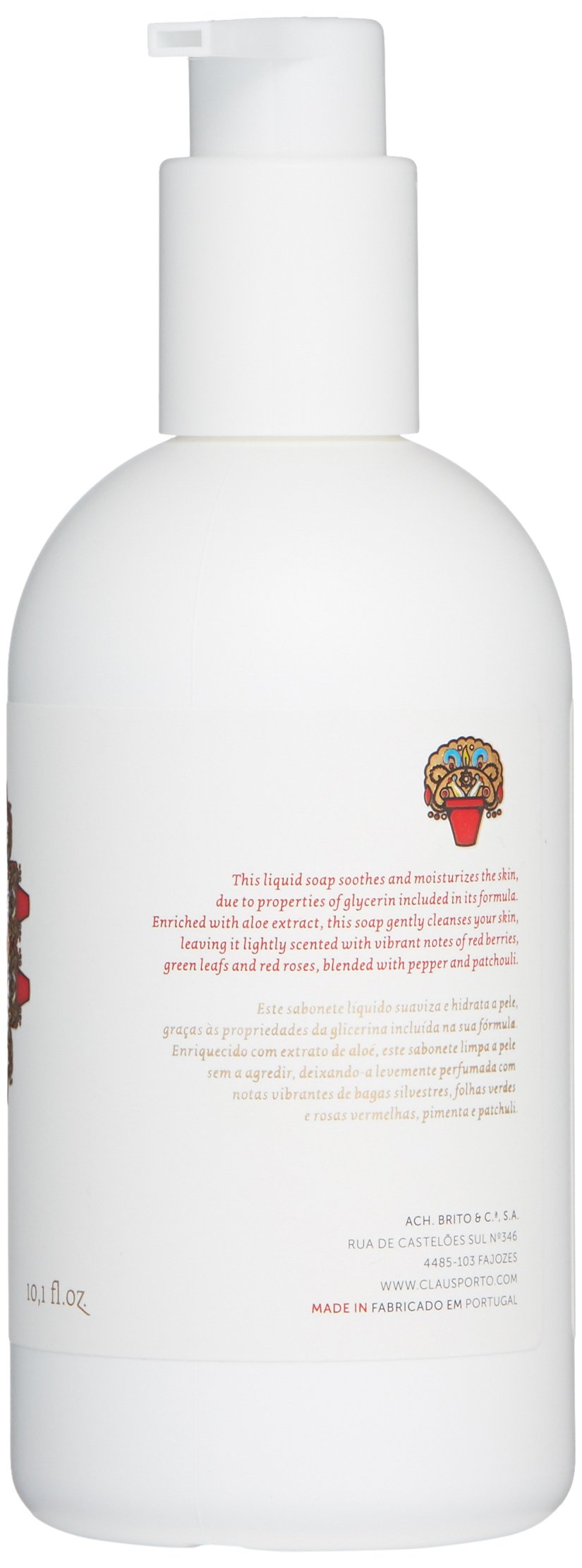 claus porto favorito liquid soap, red poppy, 10.14 fl. oz.