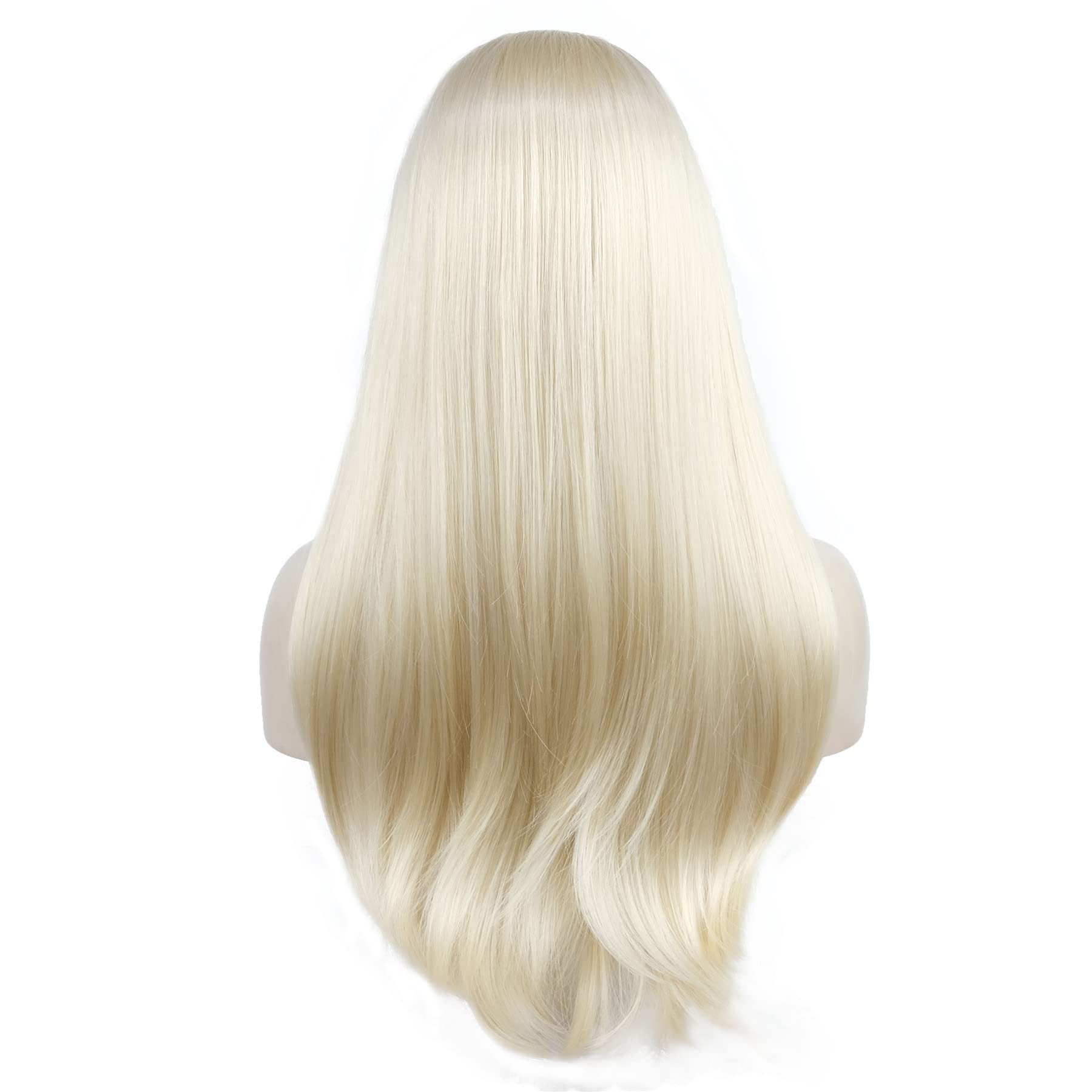 #613-Pale Blonde: Aimole Long Straight 3/4 Women'S Wigs Hair Piece Synthetic Hair With Black Headband(613-Pale Blonde)