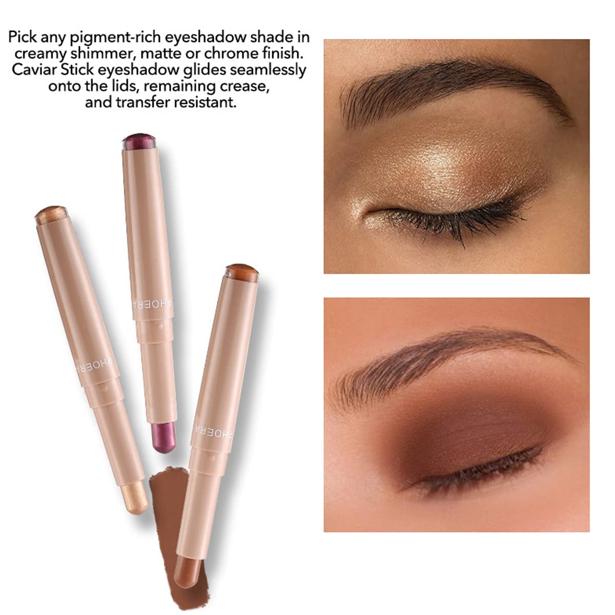 MEICOLY White Eye Shadow Stick - Matte Creamy Pencil Crayon Highlighter Eyeshadow, Milk Eye Brightener, Soft Smooth Highly Pigmented Opals