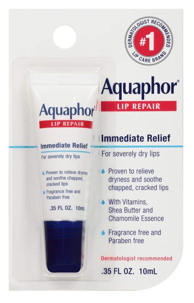 Aquaphor Lip Repair Immediate Relief, 0.35 OZ (Pack of 6)