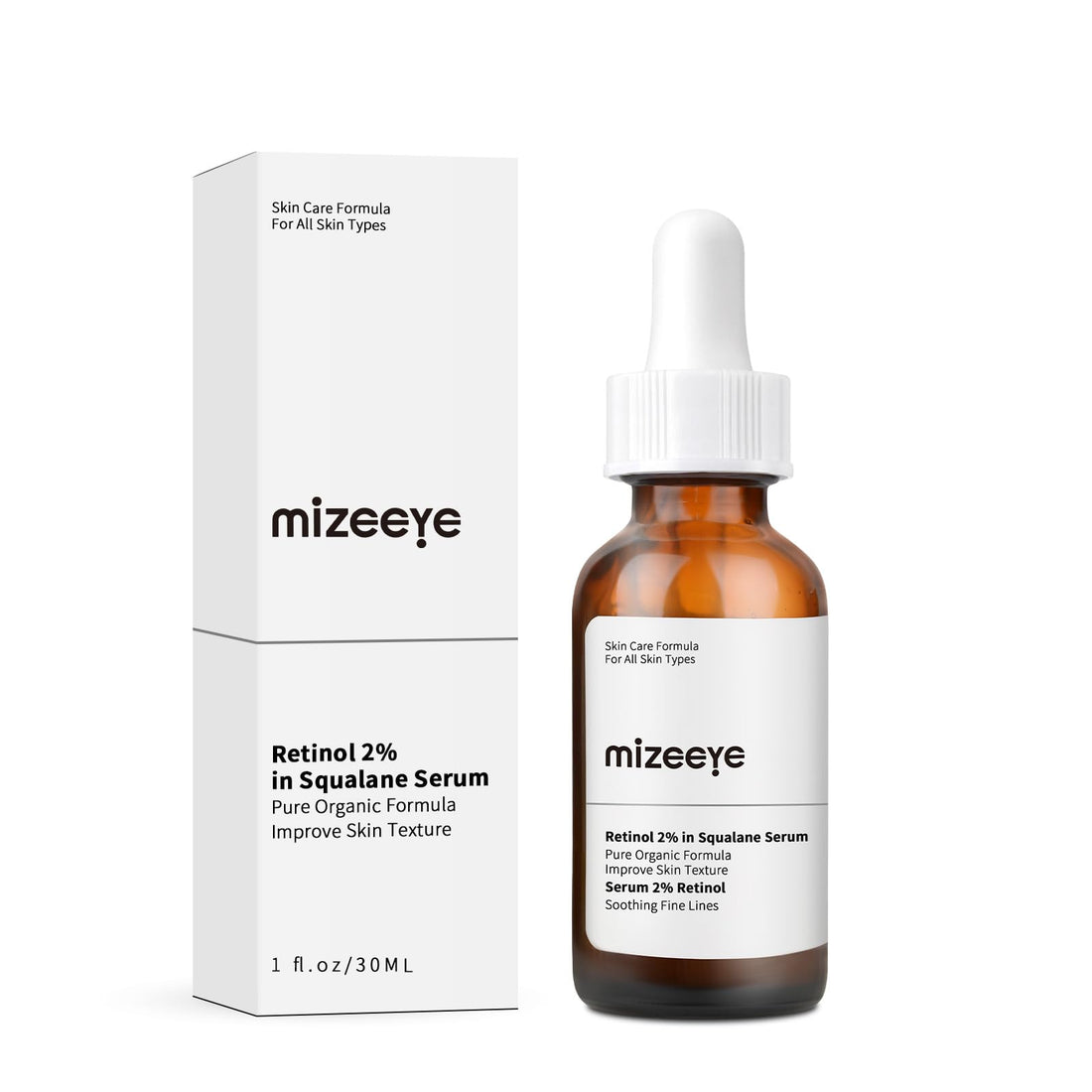 Retinol 2% in Squalane Serum For Face, 30ML Anti Aging Retinol Serum For Fine Lines & Acne, Dry Skin, Moisturizing.
