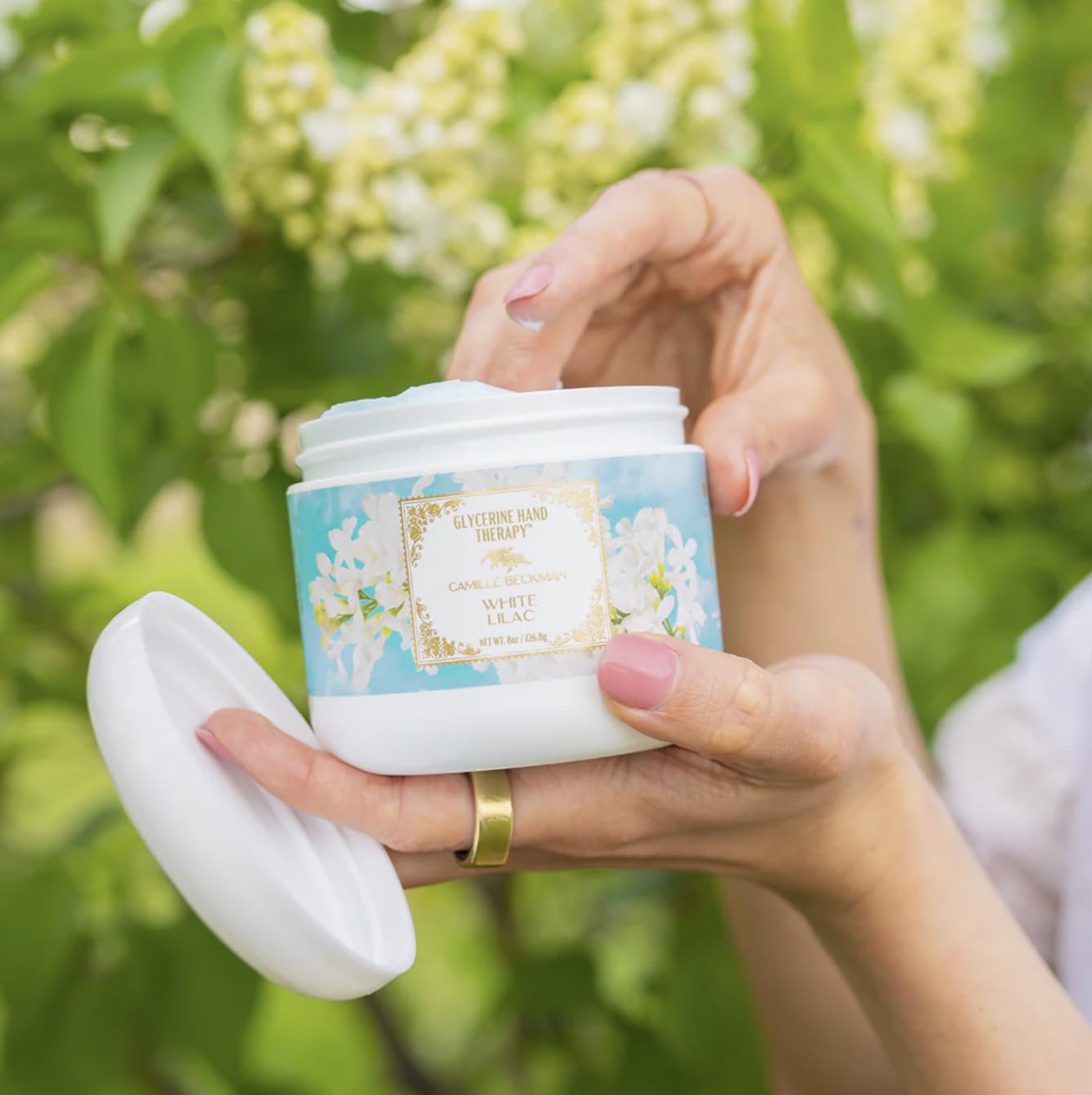 Camille Beckman Glycerine Hand Therapy White Lilac 8oz Jar