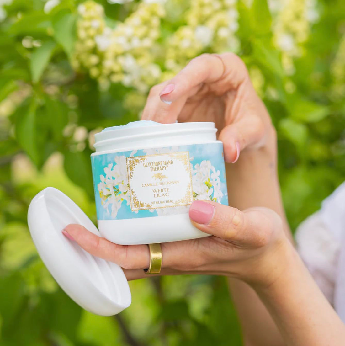 Camille Beckman Glycerine Hand Therapy White Lilac 8oz Jar