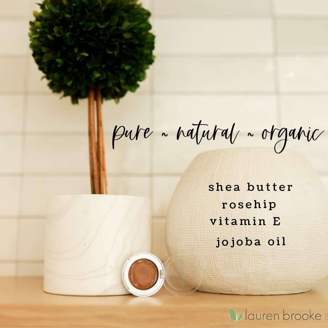 Lauren Brooke Cosmetiques Cream Eyeshadow | Natural Organic Eye Makeup, Richly Pigmented Creme Eyeshadow For Women (Dark Cocoa (Matte))