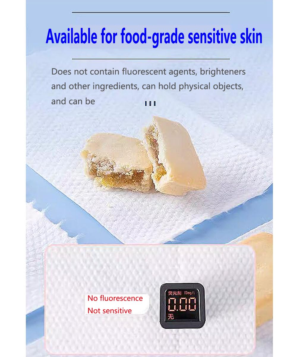 OUGEER Disposable Cleaning Face Towel,Non-Woven Fabric Disposable Wet and Dry Cotton Ssoft Towel, Disposable Beauty Towels-- 80 Sheet/Roll