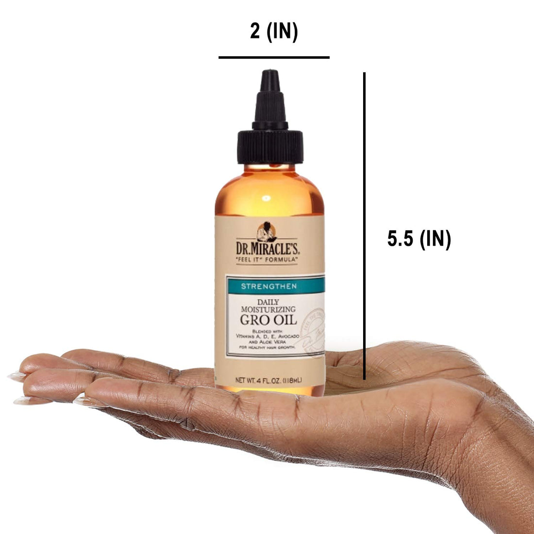 Dr. Miracle's Feel It Formula Strengthen Daily Moisturizing Gro Oil 4 Ounce