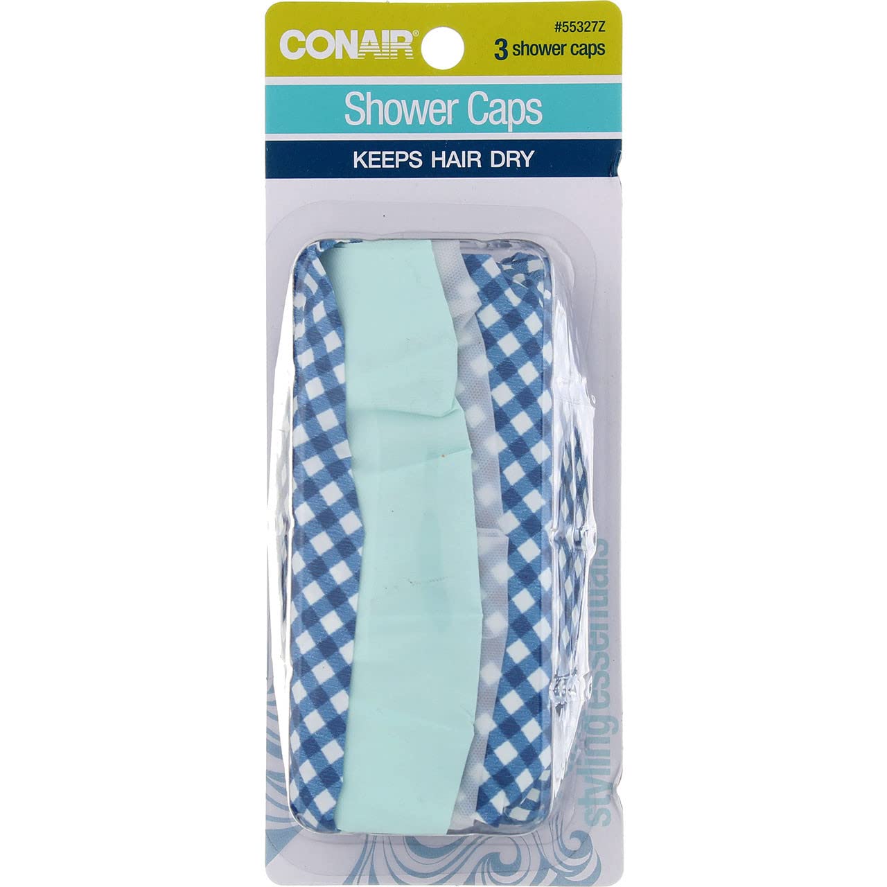 Conair 55327z Shower Cap Assorted Pastel Colors 3 Count by Conair