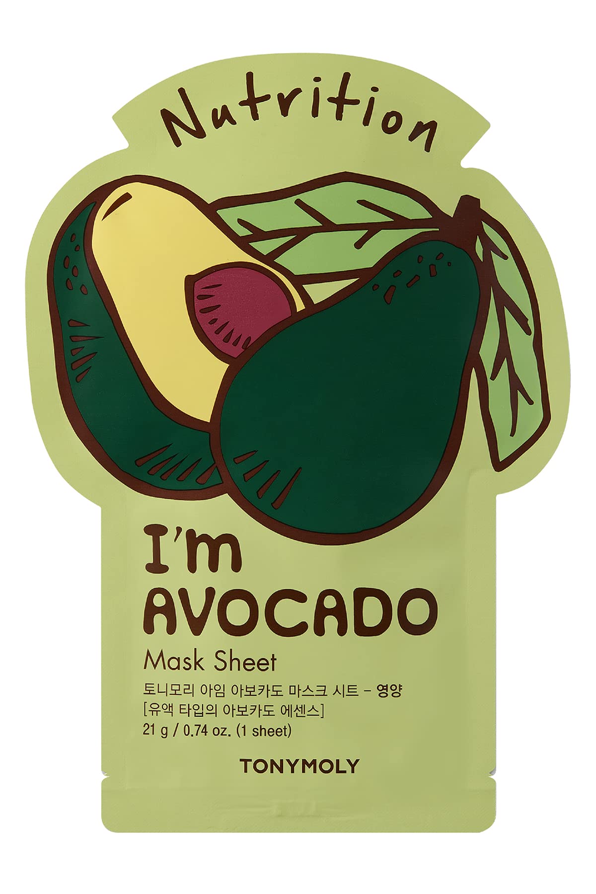TONYMOLY I'M Avocado Mask Sheet- Pack of 10