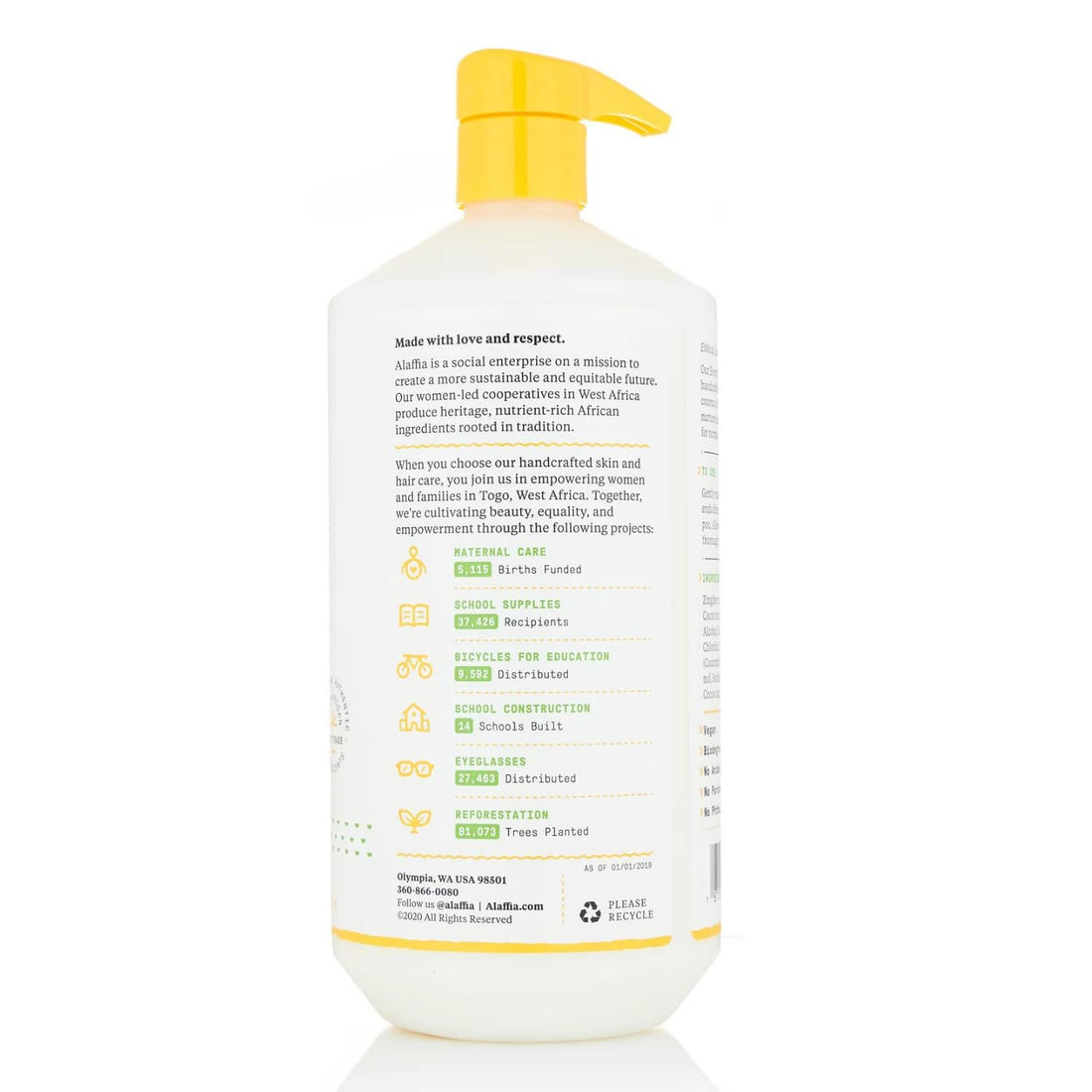Alaffia - EveryDay Coconut - Hydrating Conditioner, Purely Coconut, 32 Ounces