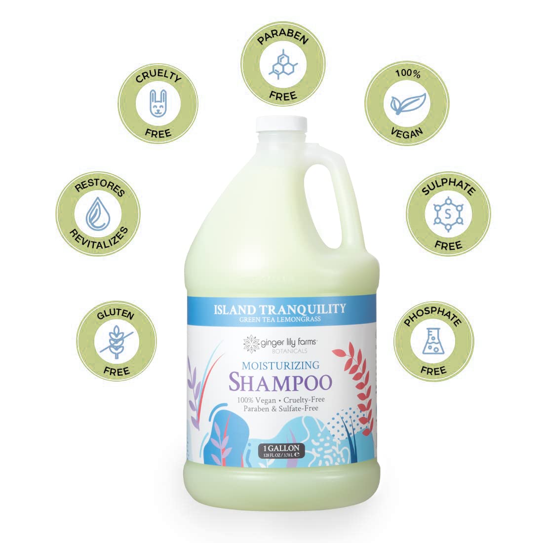 Ginger Lily Farms Botanicals Island Tranquility Shampoo Gallon